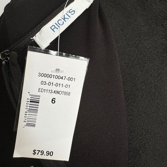 Ricki's Knotted Short Sleeve Dress Black - Picture 4 of 8